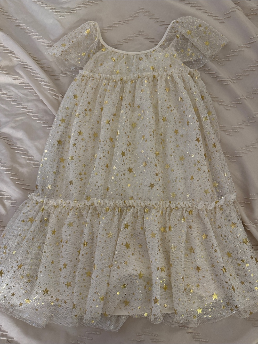 The Children's Place Ivory Tulle Dress with Gold Stars - Picture 9 of 9